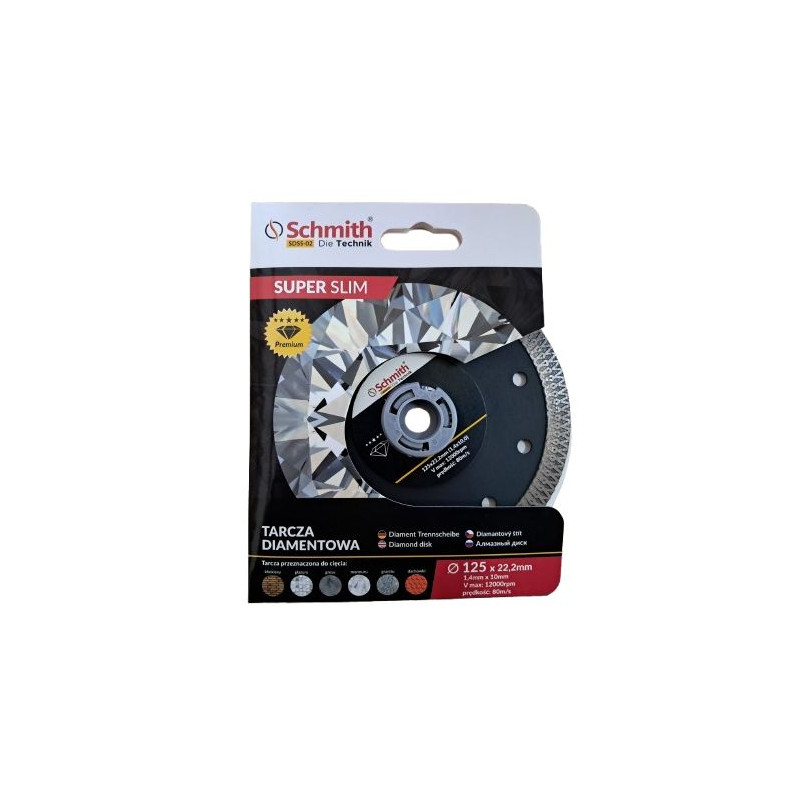 TARCZA DIAMENTOWA  125 x1,4x10,22,2mm Premium Slim